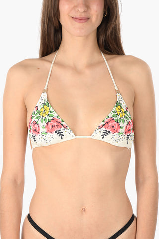 Floral printed GARDEN VEIL Triangle Bikini top 