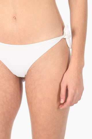 Slip Bikini con Lacci e Logo ricamato