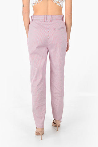 Pantaloni Regular fit Tattersall check a vita alta