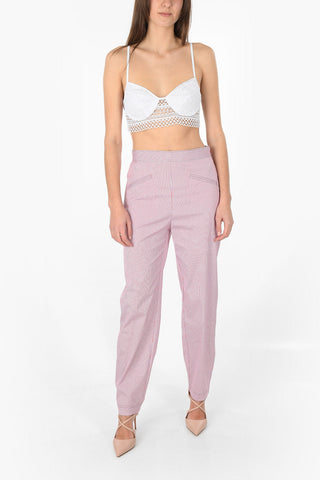 Pantaloni Regular fit Tattersall check a vita alta