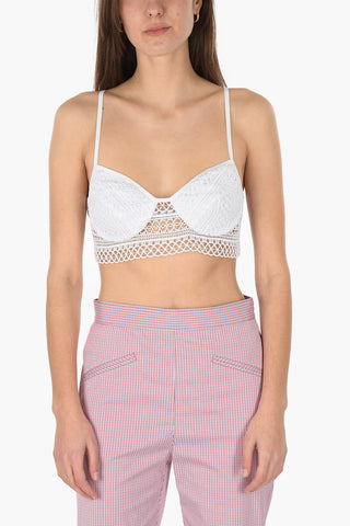 Spaghetti straps embroidered LENA bralette top