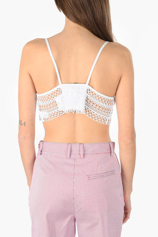 Spaghetti straps embroidered LENA bralette top