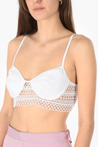 Spaghetti straps embroidered LENA bralette top