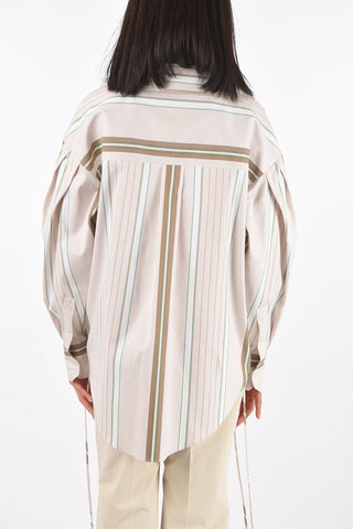 Bayadere Cotton Wrap Shirt
