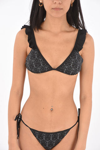 Printed Triangle Bikini Top