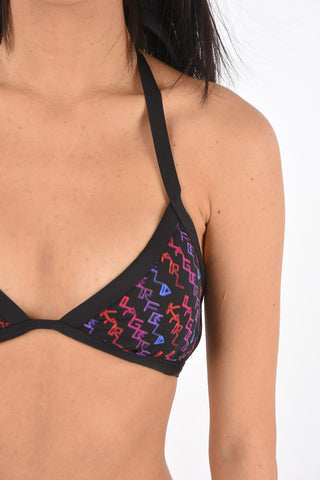 Slip Bikini Stampato con Laccetti Laterali
