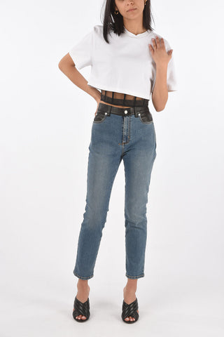 Mesh Corset Cotton Crop Top