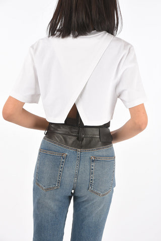 Mesh Corset Cotton Crop Top