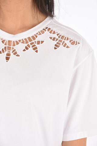 Craved Embroidery Collar T-Shirt