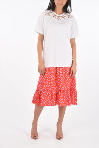 Craved Embroidery Collar T-Shirt