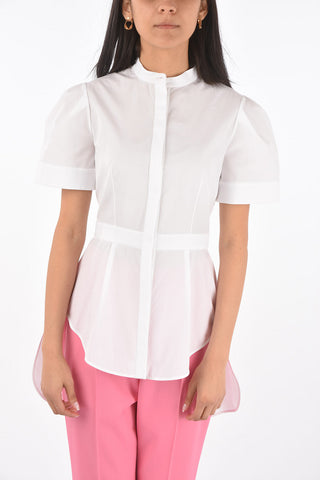 Peplo Shirt with Hidden Buttoning