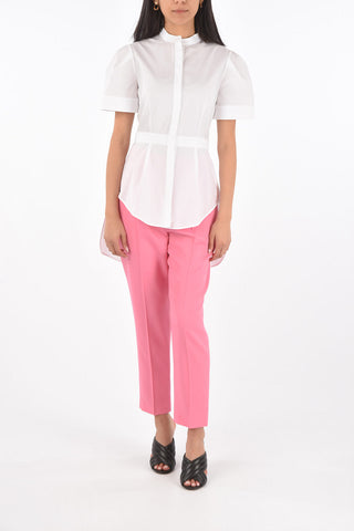 Peplo Shirt with Hidden Buttoning