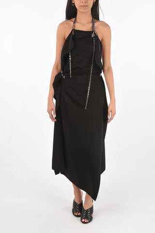 Abito Asimmetrico Bare Back con Catene