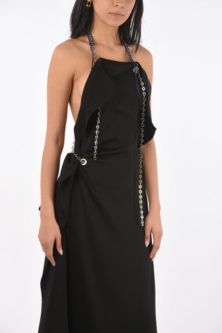 Abito Asimmetrico Bare Back con Catene