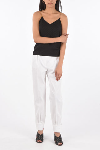 Chain Strap Silk Top