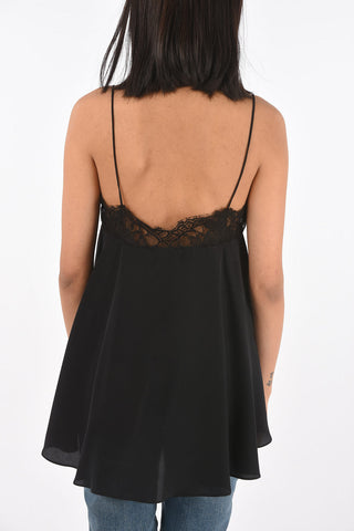 Lace Edged Silk Top