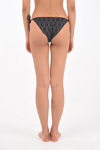 Printed Bikini Briefs with Side Ties