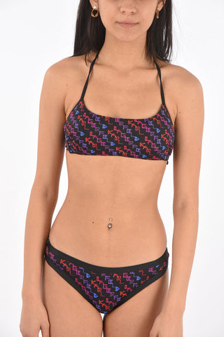 Printed Bandeau Bikini Top