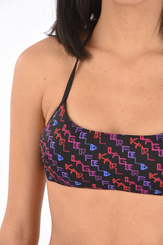 Printed Bandeau Bikini Top
