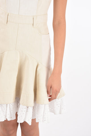 Denim Muumuu Dress with Sangallo Bottom