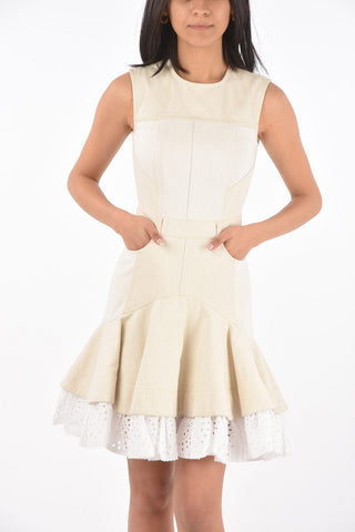 Denim Muumuu Dress with Sangallo Bottom