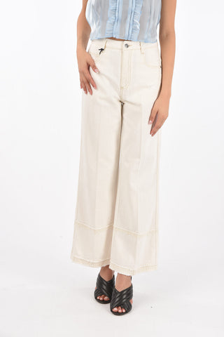Jeans Palazzo 5 Tasche Distressed