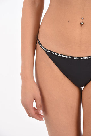 High Cut Bikini Bottom with Logo Band