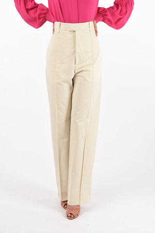 3 Pocket Front Pleated Cotton Pants