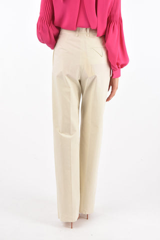 3 Pocket Front Pleated Cotton Pants