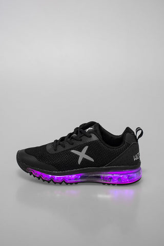 fabric sneakers with lights in the sole