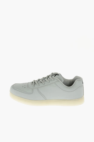 faux leather sneakers with lights in the sole