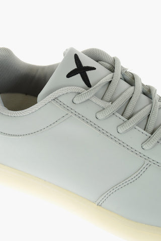 faux leather sneakers with lights in the sole