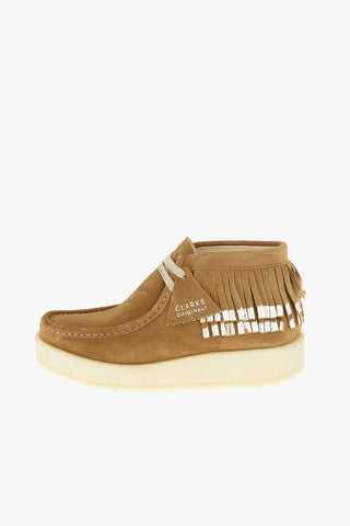 suede leather ARIADNE CRAFT wallabee boots with fringe
