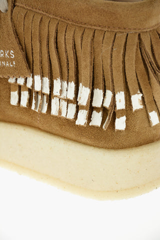 suede leather ARIADNE CRAFT wallabee boots with fringe