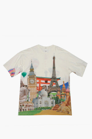 Compressed printed EARTH t-shirt