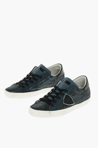 sequined leather LAS VEGAS sneakers