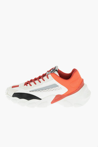 leather and fabric SMASHER sneakers