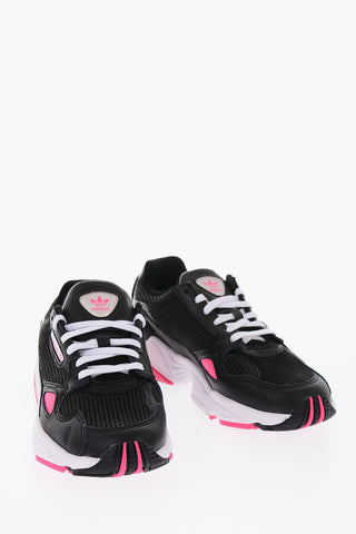 leather and fabric FALCON W sneakers