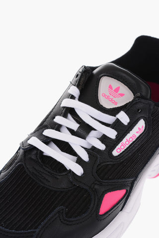 leather and fabric FALCON W sneakers