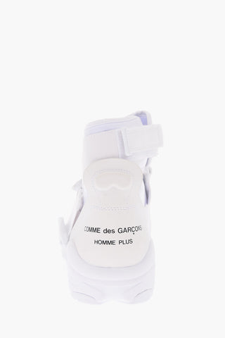 COMME DES GARCONS HOMME PLUS Faux Leather NIKE AIR CARNIVORE HighTop Sneakers with Touch Strap Fastening