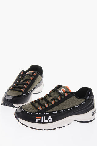 Leather and fabric DSTR97 sneakers