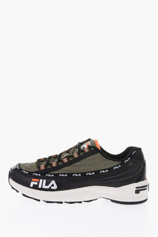 Leather and fabric DSTR97 sneakers