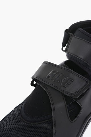 COMME DES GARCONS HOMME PLUS faux leather and fabric NIKE AIR CARNIVORE high top sneakers