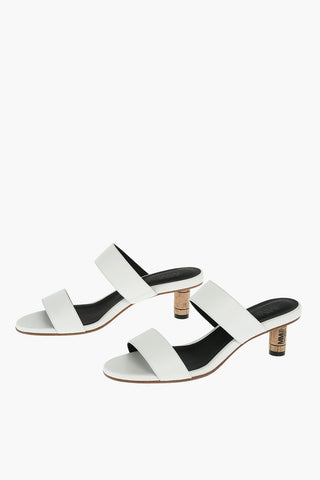 MM6 7cm leather sandals with cork heel