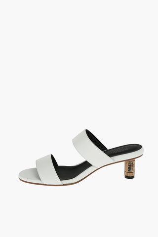 MM6 7cm leather sandals with cork heel