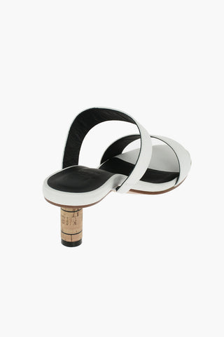 MM6 7cm leather sandals with cork heel