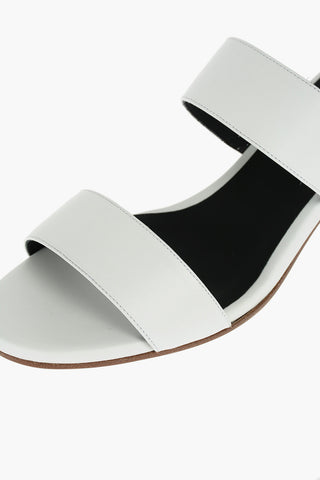MM6 7cm leather sandals with cork heel
