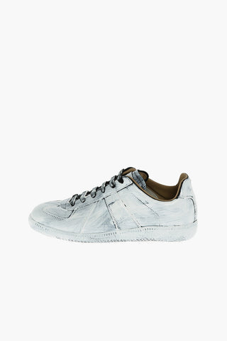 MM22 painted effect leather sneakers