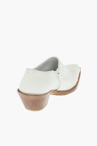 Stivaletti in pelle con paillettes 7cm