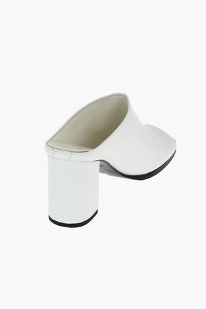 9cm leather open toe mules